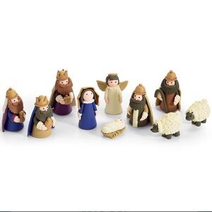 Burton + Burton Clay Dough Nativity Scene Figurine Set - Multicolor